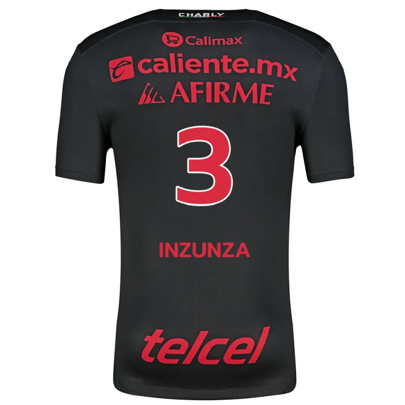Danxen Damen Rafael Inzunza #3 Schwarz Rot Heimtrikot Trikot 2024/25 T-Shirt