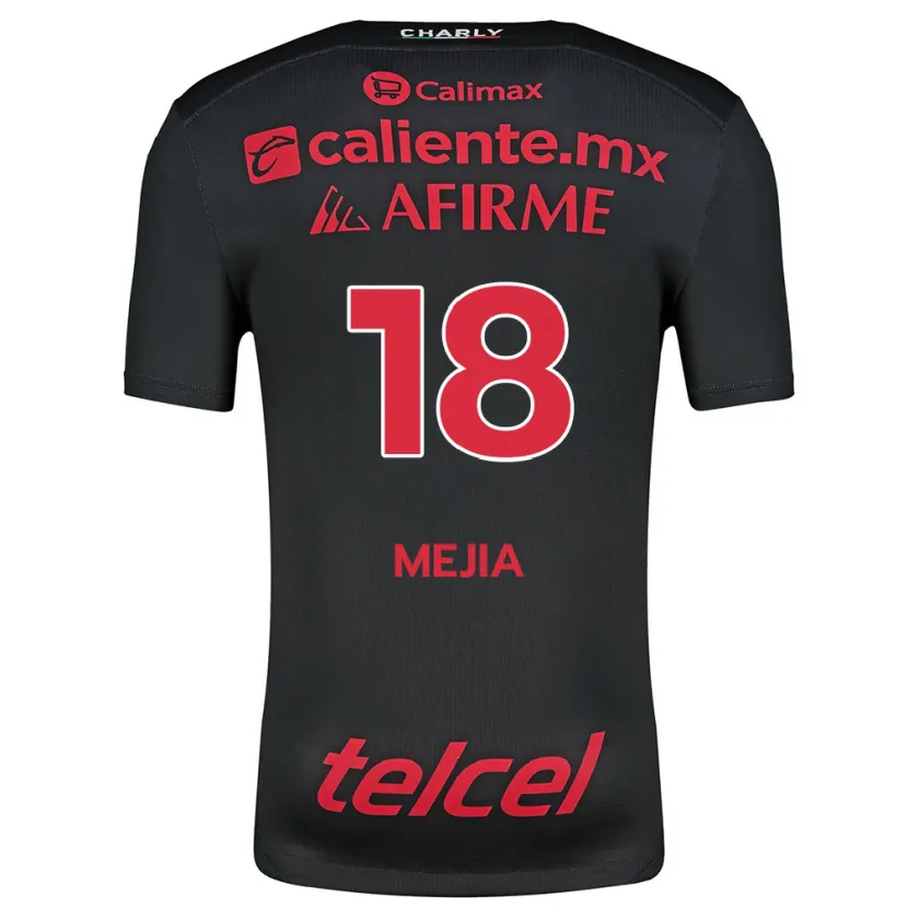 Danxen Damen Aarón Mejía #18 Schwarz Rot Heimtrikot Trikot 2024/25 T-Shirt