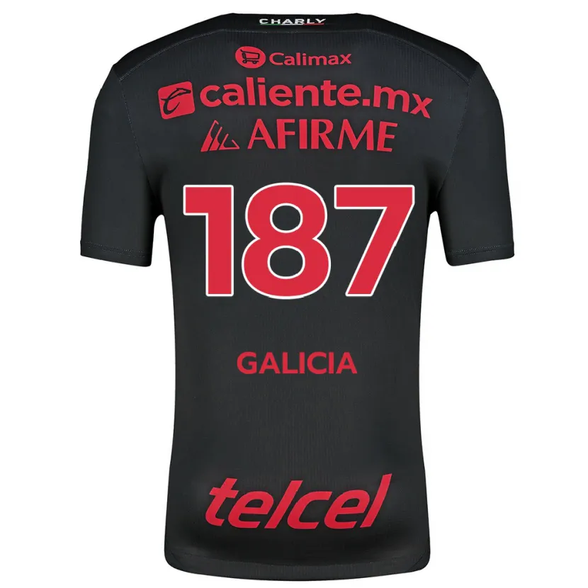 Danxen Damen Carlos Galicia #187 Schwarz Rot Heimtrikot Trikot 2024/25 T-Shirt