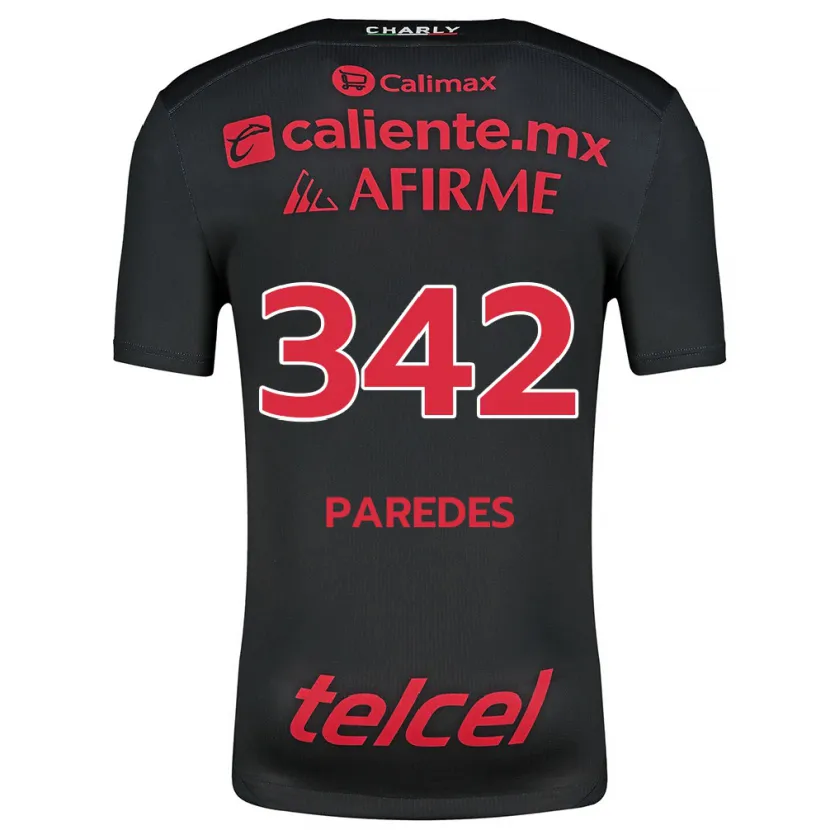 Danxen Damen Santiago Paredes #342 Schwarz Rot Heimtrikot Trikot 2024/25 T-Shirt