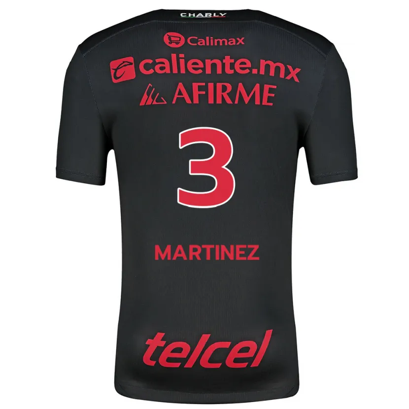 Danxen Damen Nathaly Martínez #3 Schwarz Rot Heimtrikot Trikot 2024/25 T-Shirt