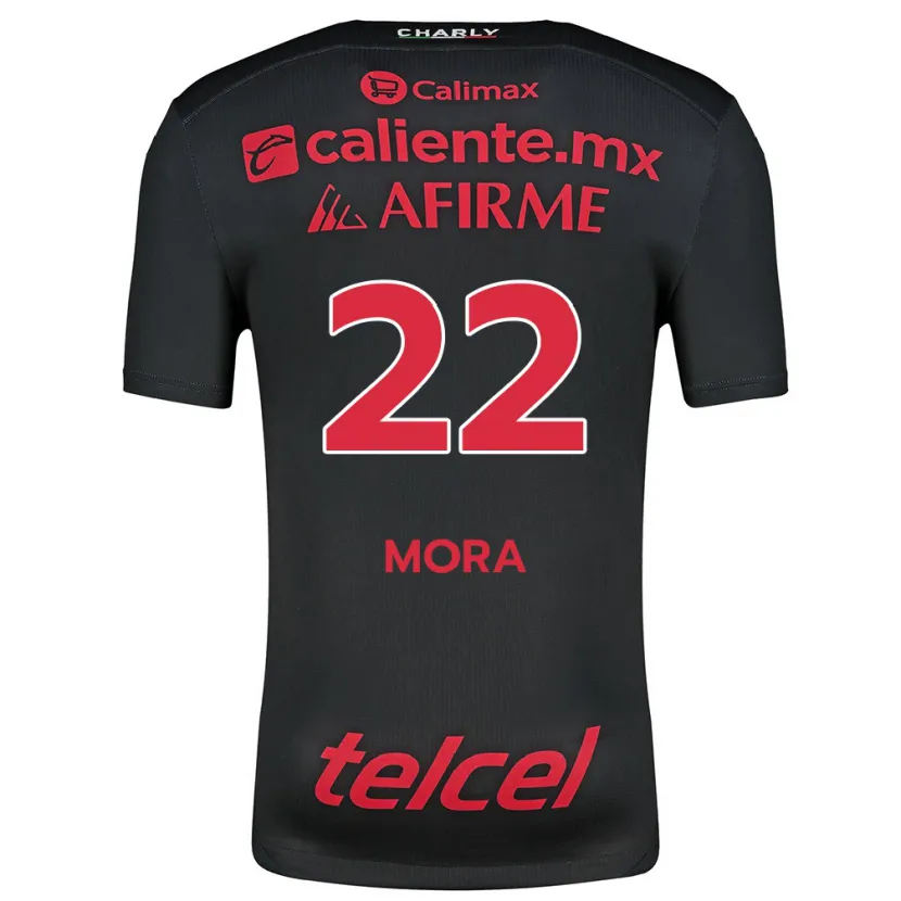 Danxen Damen Bianca Mora #22 Schwarz Rot Heimtrikot Trikot 2024/25 T-Shirt