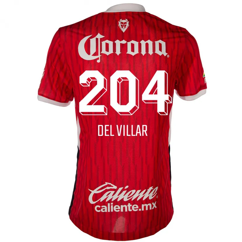 Danxen Damen Everardo Del Villar #204 Rot-Weiss Heimtrikot Trikot 2024/25 T-Shirt
