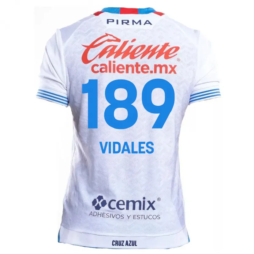 Danxen Damen Álvaro Vidales #189 Weiß Blau Auswärtstrikot Trikot 2024/25 T-Shirt