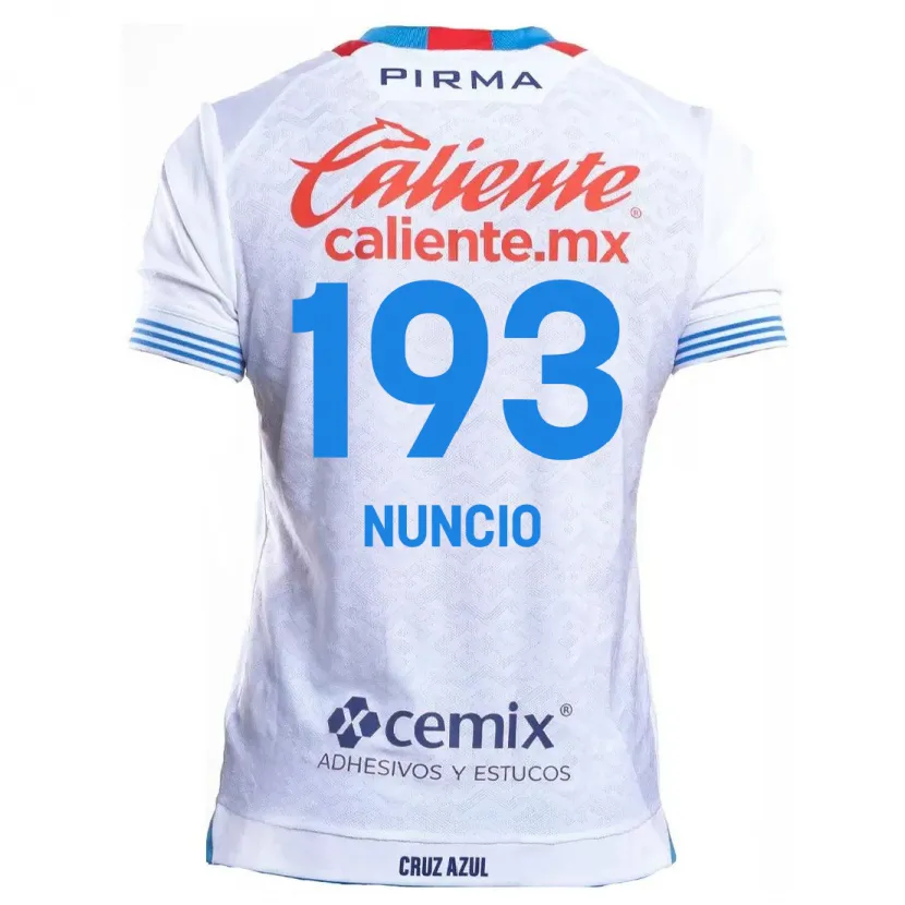 Danxen Damen Jorge Nuncio #193 Weiß Blau Auswärtstrikot Trikot 2024/25 T-Shirt