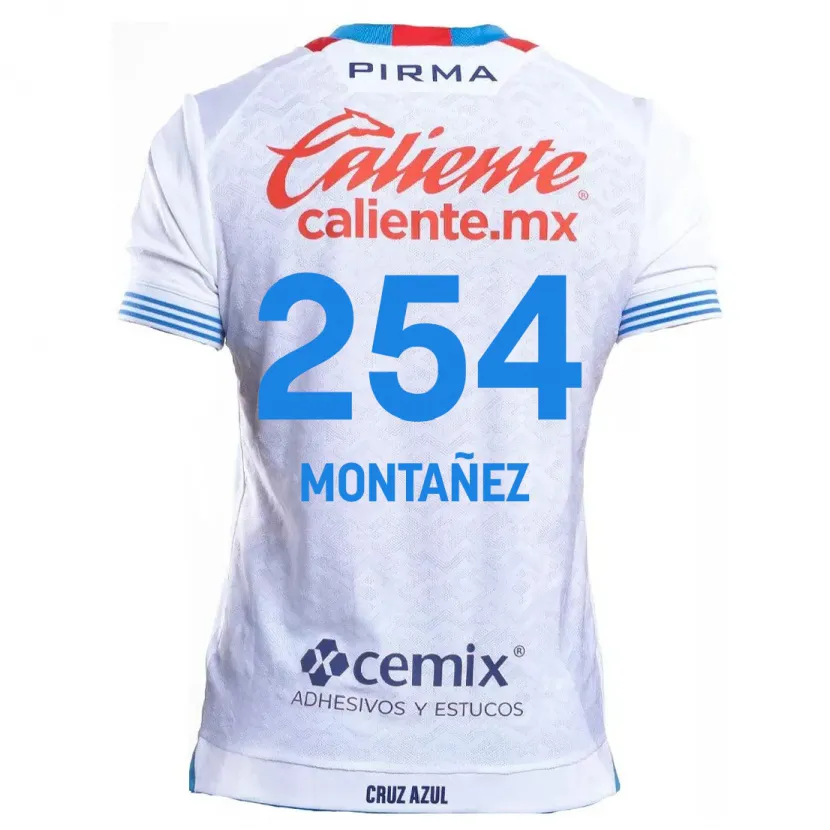 Danxen Damen Humberto Montañez #254 Weiß Blau Auswärtstrikot Trikot 2024/25 T-Shirt