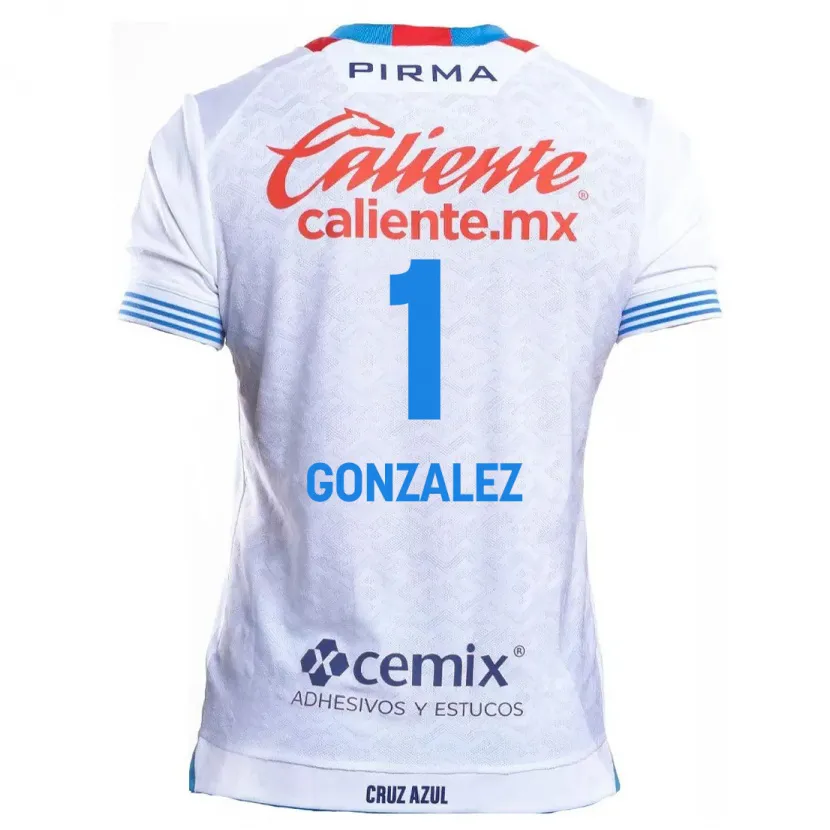 Danxen Damen Itzayana Gonzalez #1 Weiß Blau Auswärtstrikot Trikot 2024/25 T-Shirt