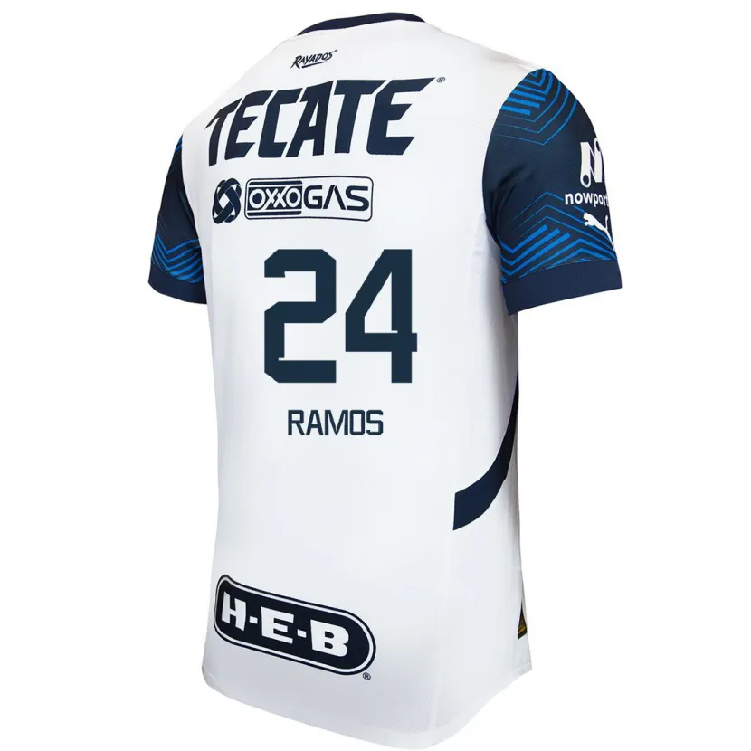 Danxen Damen César Ramos #24 Weiß Blau Auswärtstrikot Trikot 2024/25 T-Shirt