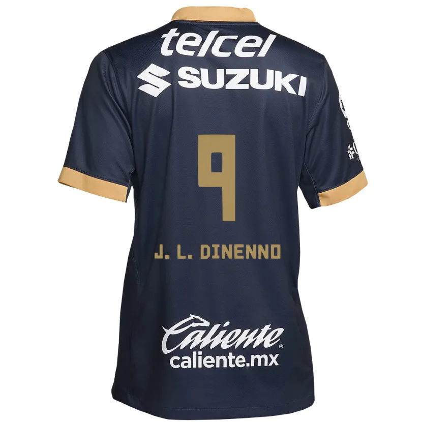 Danxen Damen Juan Dinenno #9 Obsidian Gold Weiß Auswärtstrikot Trikot 2024/25 T-Shirt