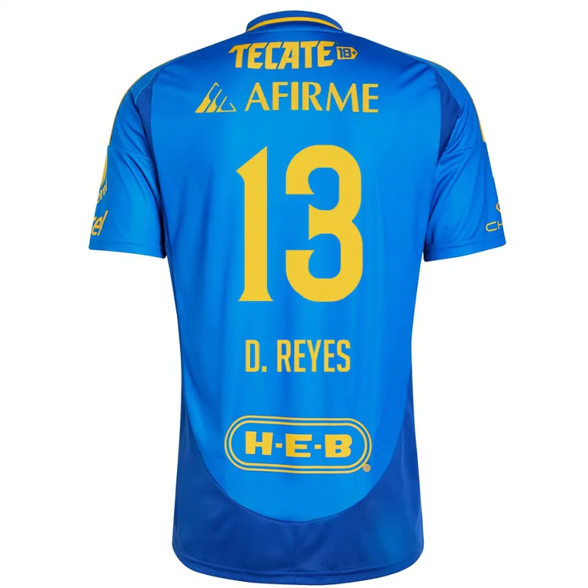 Danxen Damen Diego Reyes #13 Blau Gelb Auswärtstrikot Trikot 2024/25 T-Shirt