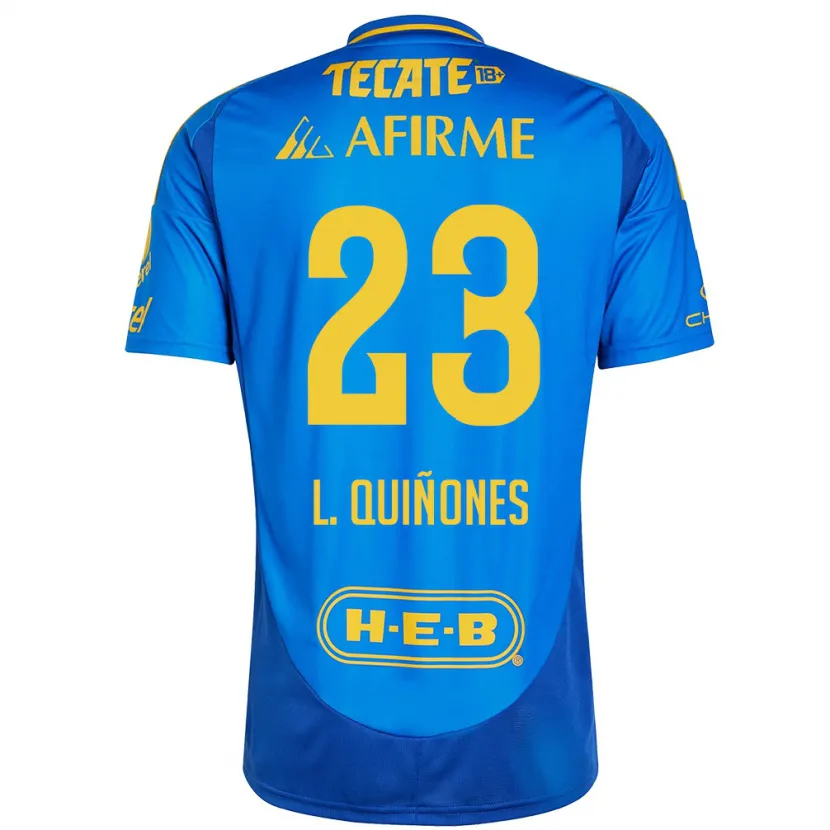 Danxen Damen Luis Quiñones #23 Blau Gelb Auswärtstrikot Trikot 2024/25 T-Shirt