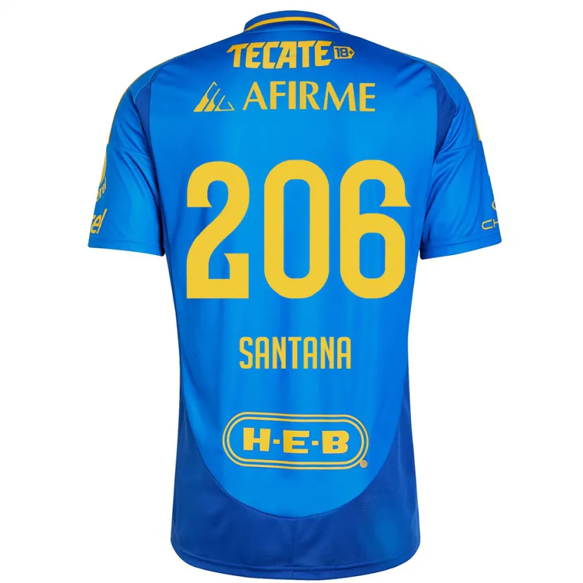 Danxen Damen Joel Santana #206 Blau Gelb Auswärtstrikot Trikot 2024/25 T-Shirt