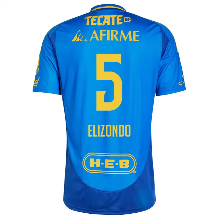 Danxen Damen Fernanda Elizondo #5 Blau Gelb Auswärtstrikot Trikot 2024/25 T-Shirt