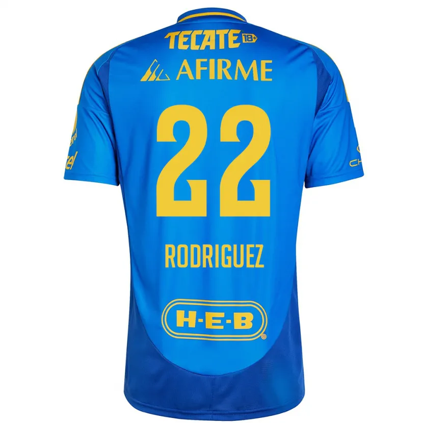 Danxen Damen Anika Rodriguez #22 Blau Gelb Auswärtstrikot Trikot 2024/25 T-Shirt