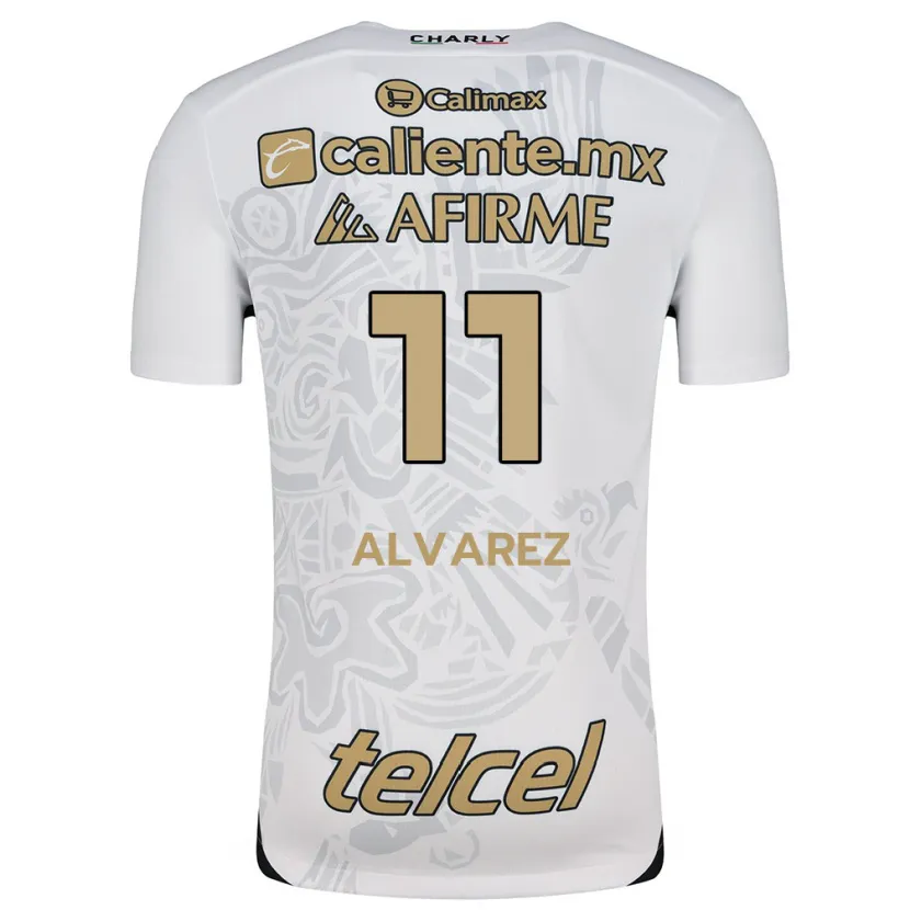 Danxen Damen Efraín Álvarez #11 Weiß Schwarz Auswärtstrikot Trikot 2024/25 T-Shirt