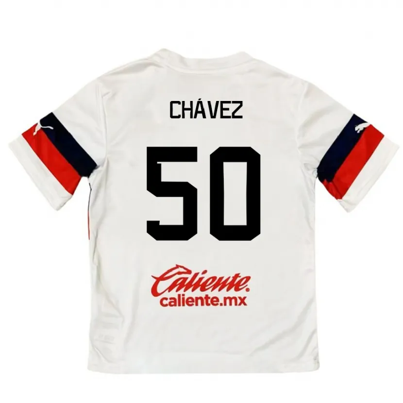 Danxen Damen Mateo Chávez #50 Weiß Rot Auswärtstrikot Trikot 2024/25 T-Shirt