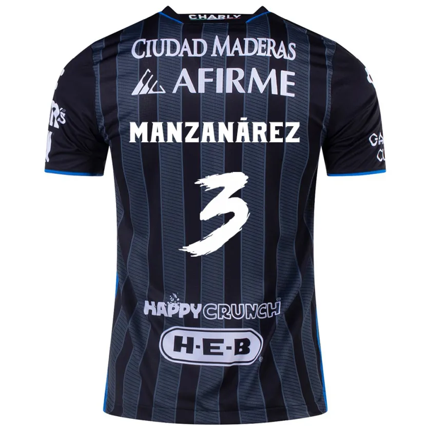 Danxen Damen Óscar Manzanárez #3 Weiß Schwarz Auswärtstrikot Trikot 2024/25 T-Shirt