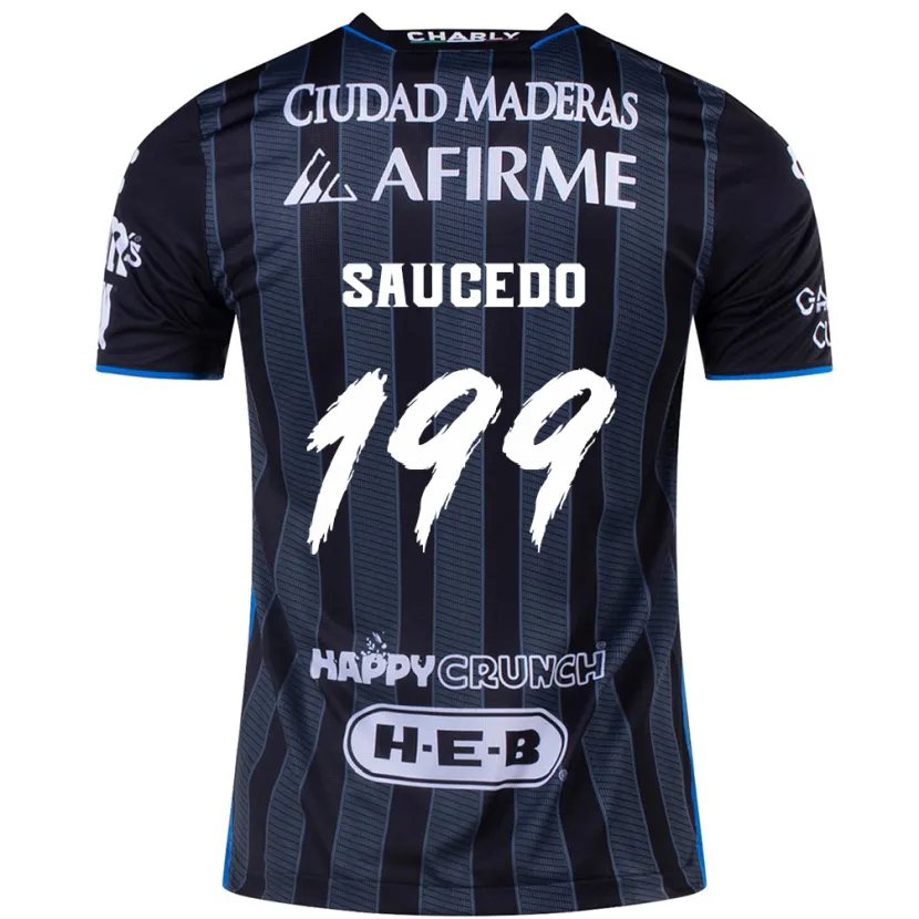 Danxen Damen Christian Saucedo #199 Weiß Schwarz Auswärtstrikot Trikot 2024/25 T-Shirt
