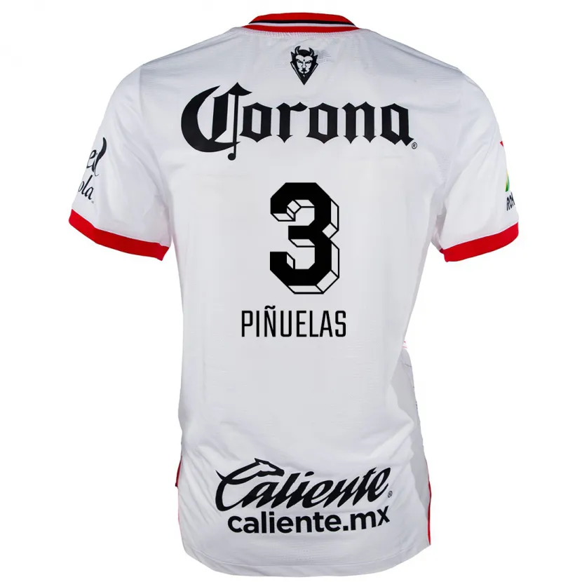 Danxen Damen Fernando Piñuelas #3 Weiß Rot Auswärtstrikot Trikot 2024/25 T-Shirt