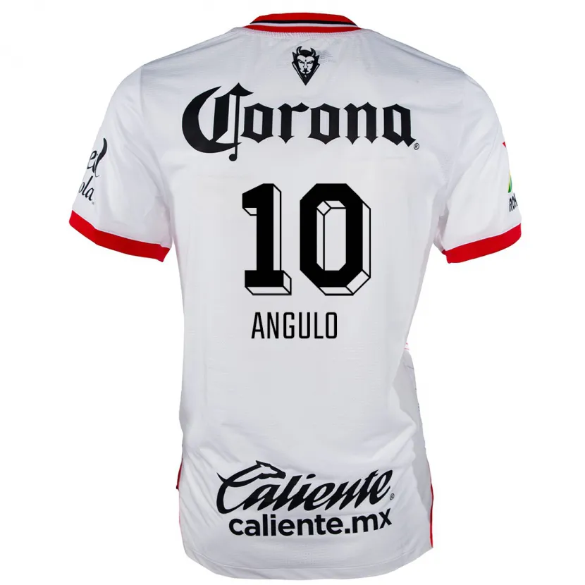 Danxen Damen Jesús Angulo #10 Weiß Rot Auswärtstrikot Trikot 2024/25 T-Shirt