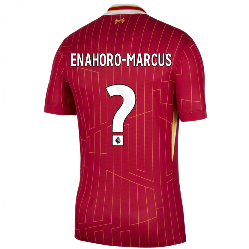 Danxen Kinder Louis Enahoro-Marcus #0 Rot Gelb Weiß Heimtrikot Trikot 2024/25 T-Shirt