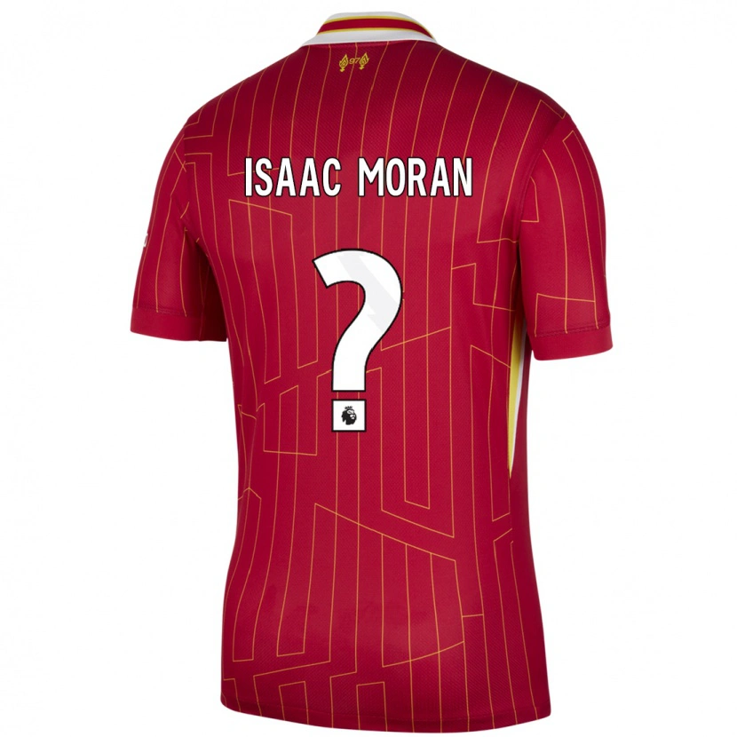 Danxen Kinder Isaac Moran #0 Rot Gelb Weiß Heimtrikot Trikot 2024/25 T-Shirt