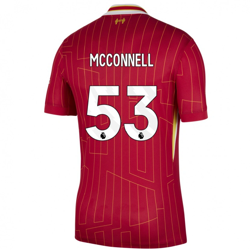 Danxen Kinder James Mcconnell #53 Rot Gelb Weiß Heimtrikot Trikot 2024/25 T-Shirt