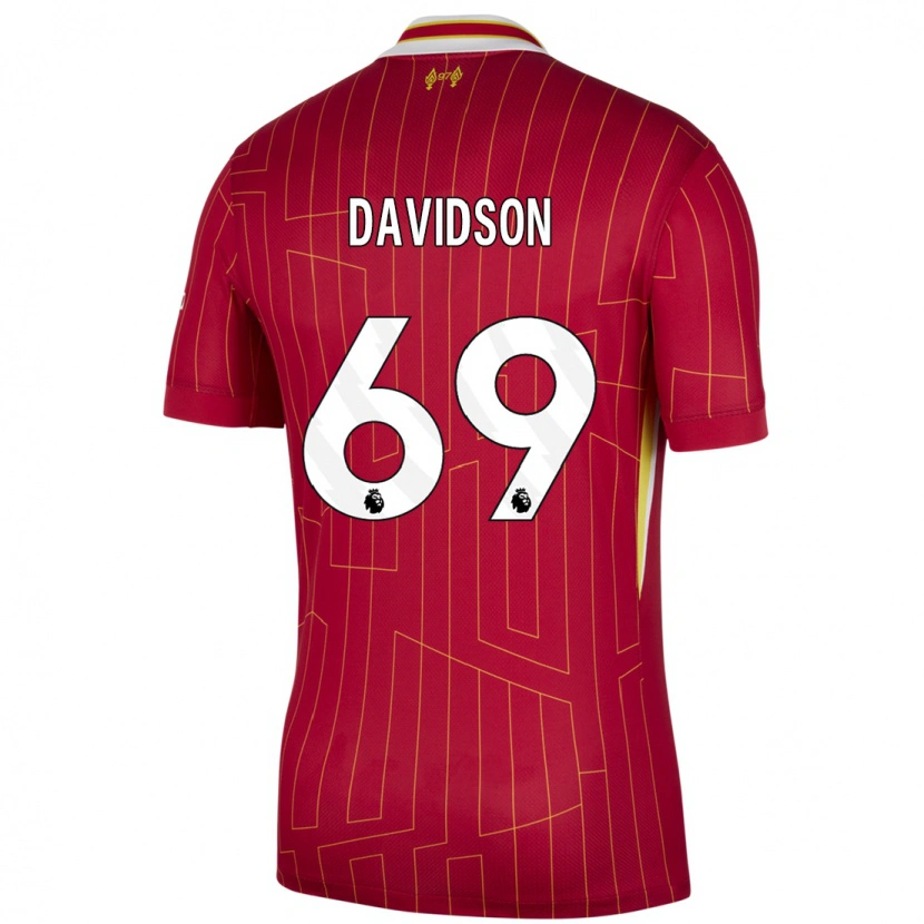 Danxen Kinder Josh Davidson #69 Rot Gelb Weiß Heimtrikot Trikot 2024/25 T-Shirt
