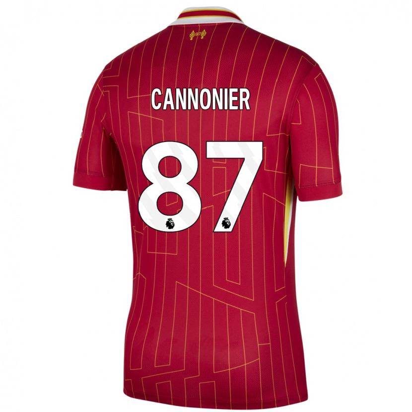 Danxen Kinder Oakley Cannonier #87 Rot Gelb Weiß Heimtrikot Trikot 2024/25 T-Shirt