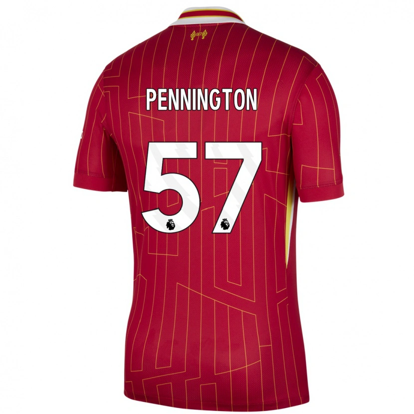 Danxen Kinder Cody Pennington #57 Rot Gelb Weiß Heimtrikot Trikot 2024/25 T-Shirt