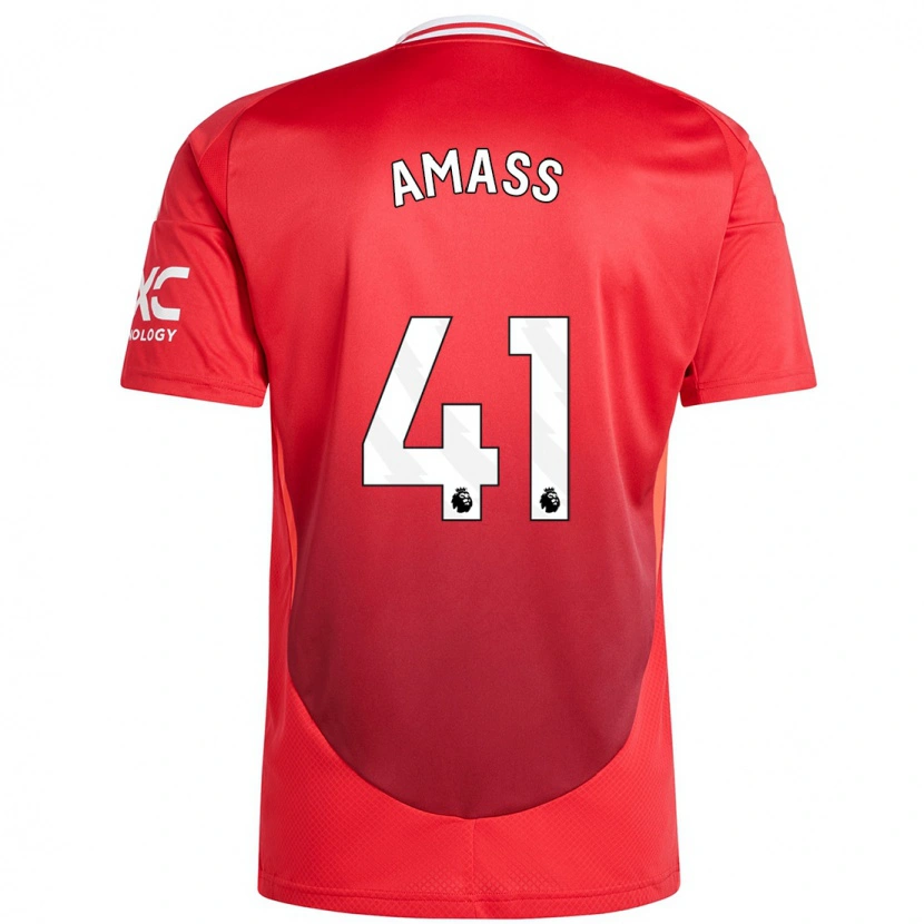 Danxen Kinder Harry Amass #41 Hellrot Heimtrikot Trikot 2024/25 T-Shirt
