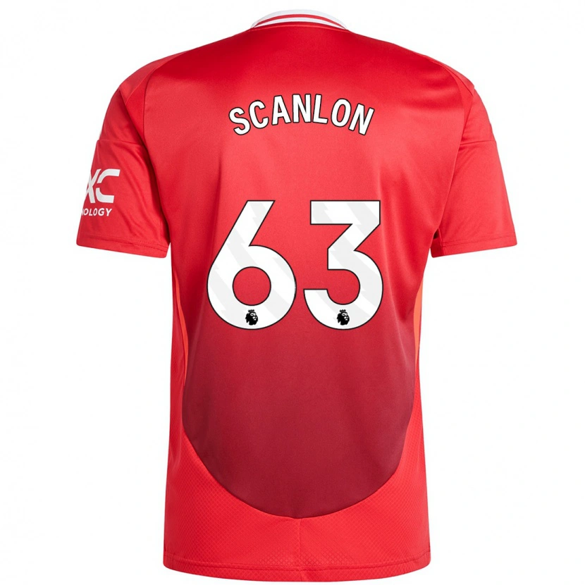 Danxen Kinder James Scanlon #63 Hellrot Heimtrikot Trikot 2024/25 T-Shirt