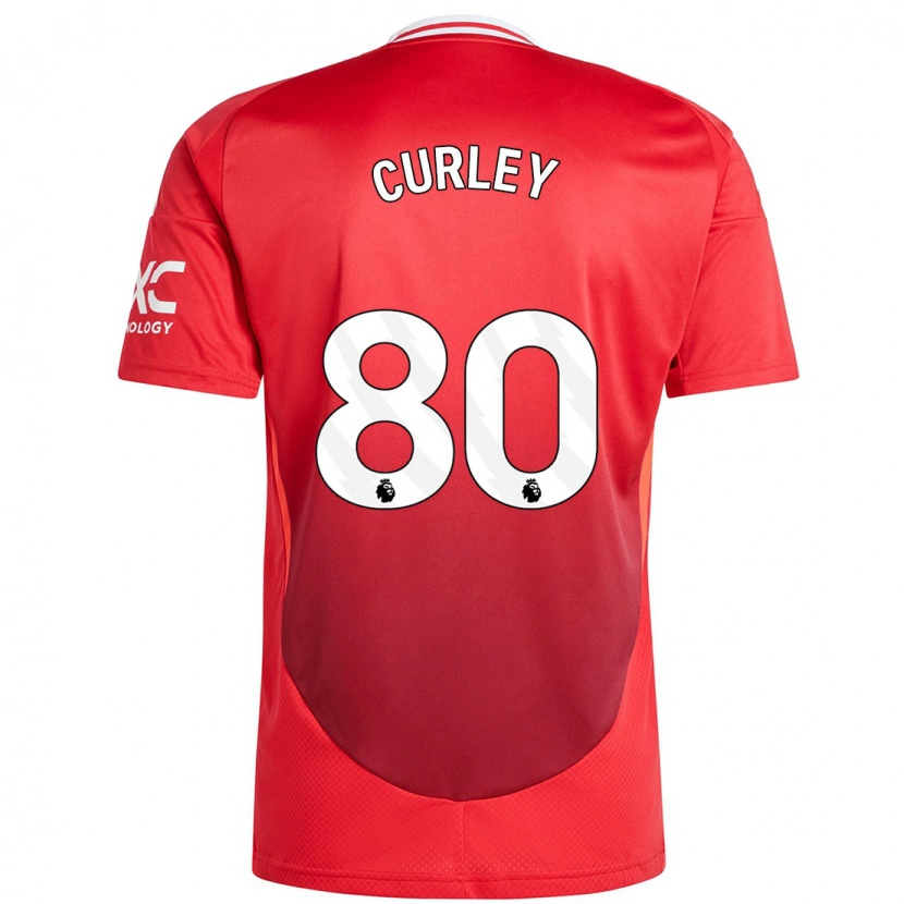 Danxen Kinder Ruben Curley #80 Hellrot Heimtrikot Trikot 2024/25 T-Shirt