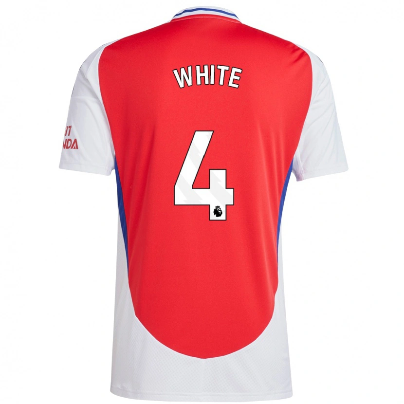 Danxen Kinder Ben White #4 Rot Weiß Heimtrikot Trikot 2024/25 T-Shirt