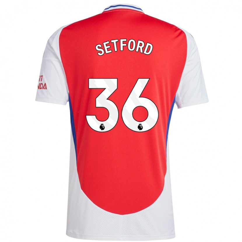 Danxen Kinder Tommy Setford #36 Rot Weiß Heimtrikot Trikot 2024/25 T-Shirt