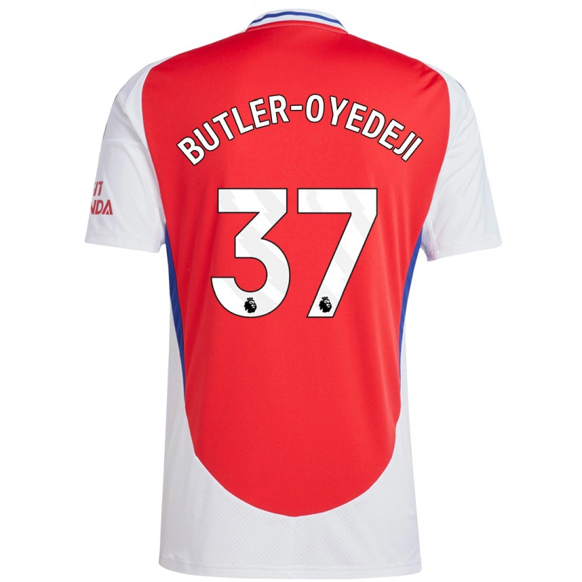 Danxen Kinder Nathan Butler-Oyedeji #37 Rot Weiß Heimtrikot Trikot 2024/25 T-Shirt