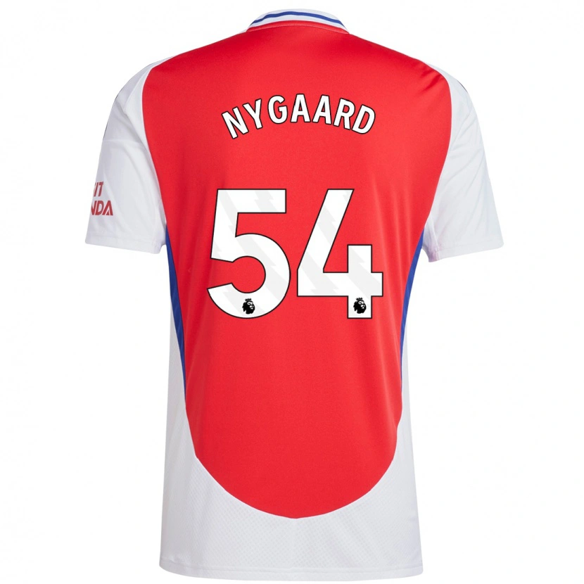 Danxen Kinder Lucas Nygaard #54 Rot Weiß Heimtrikot Trikot 2024/25 T-Shirt