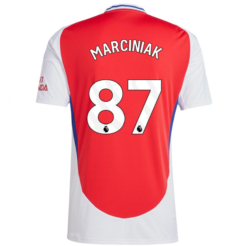 Danxen Kinder Alex Marciniak #87 Rot Weiß Heimtrikot Trikot 2024/25 T-Shirt