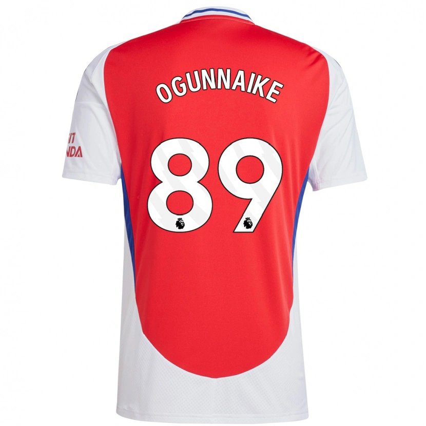 Danxen Kinder Josh Ogunnaike #89 Rot Weiß Heimtrikot Trikot 2024/25 T-Shirt