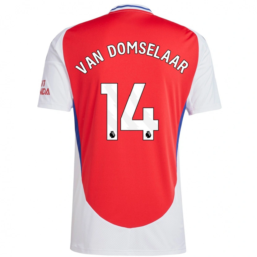Danxen Kinder Daphne Van Domselaar #14 Rot Weiß Heimtrikot Trikot 2024/25 T-Shirt
