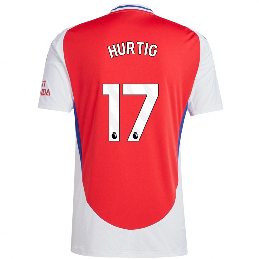 Danxen Kinder Lina Hurtig #17 Rot Weiß Heimtrikot Trikot 2024/25 T-Shirt
