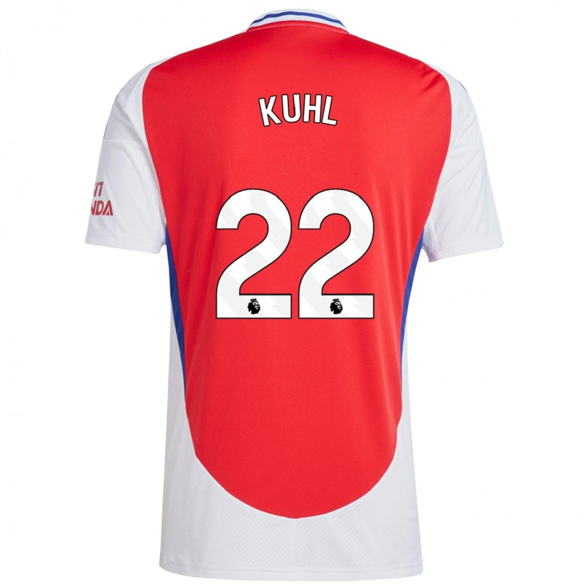 Danxen Kinder Kathrine Møller Kühl #22 Rot Weiß Heimtrikot Trikot 2024/25 T-Shirt