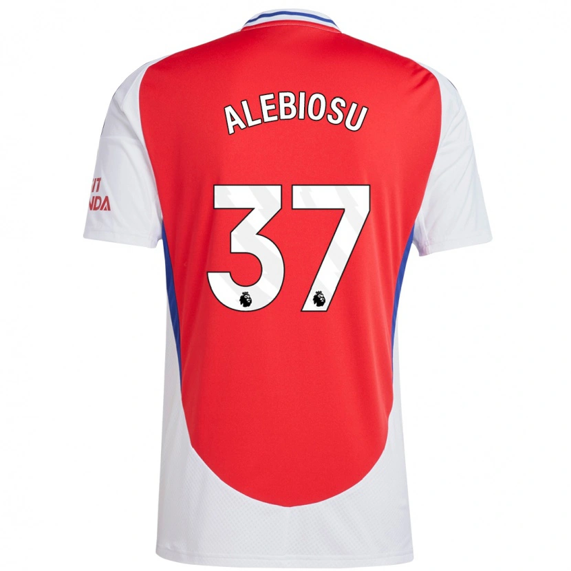 Danxen Kinder Ryan Alebiosu #37 Rot Weiß Heimtrikot Trikot 2024/25 T-Shirt