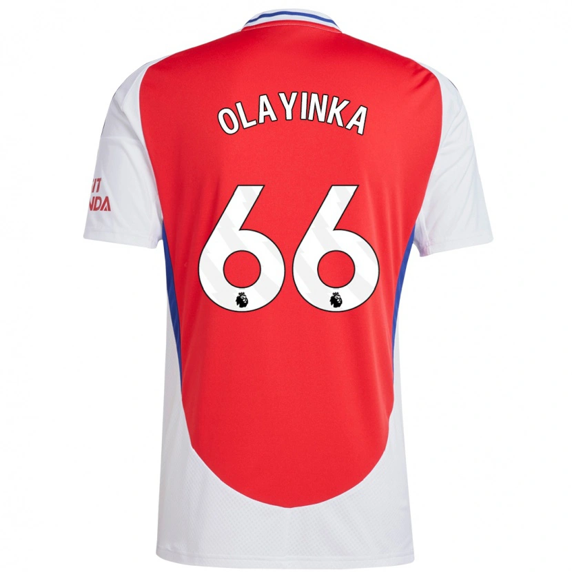 Danxen Kinder James Olayinka #66 Rot Weiß Heimtrikot Trikot 2024/25 T-Shirt