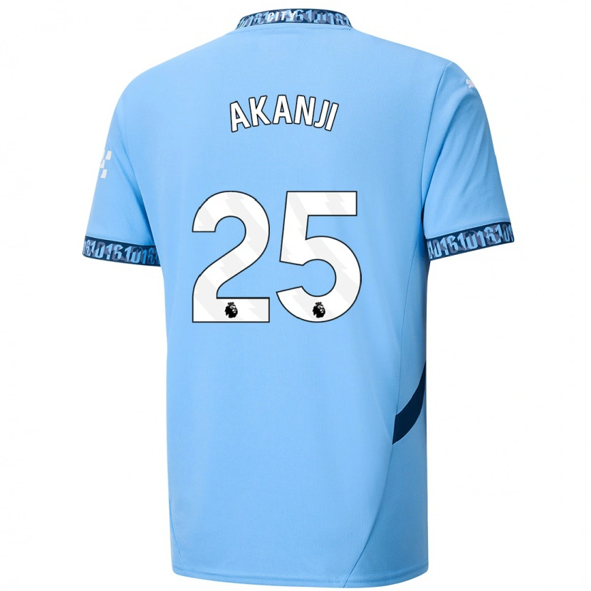 Danxen Kinder Manuel Akanji #25 Marineblau Heimtrikot Trikot 2024/25 T-Shirt