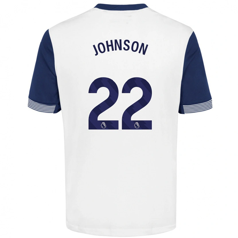 Danxen Kinder Brennan Johnson #22 Weiß Blau Heimtrikot Trikot 2024/25 T-Shirt