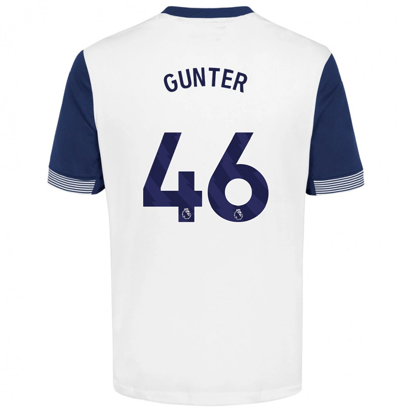 Danxen Kinder Luca Gunter #46 Weiß Blau Heimtrikot Trikot 2024/25 T-Shirt