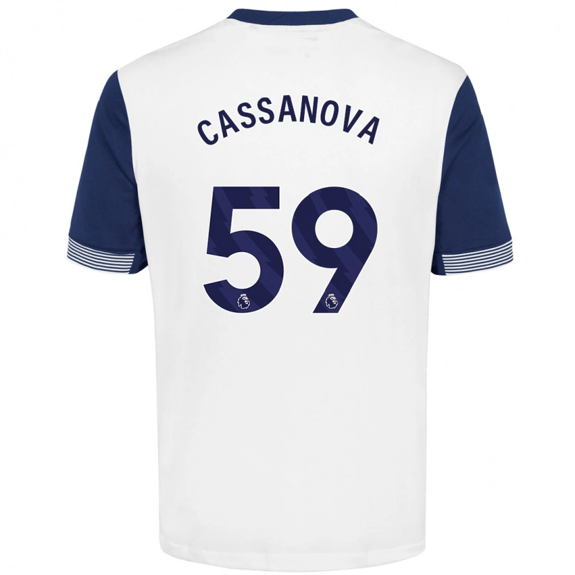 Danxen Kinder Dante Cassanova #59 Weiß Blau Heimtrikot Trikot 2024/25 T-Shirt