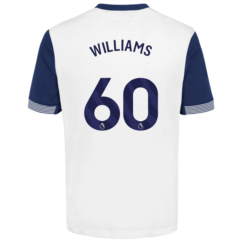 Danxen Kinder Jaden Williams #60 Weiß Blau Heimtrikot Trikot 2024/25 T-Shirt