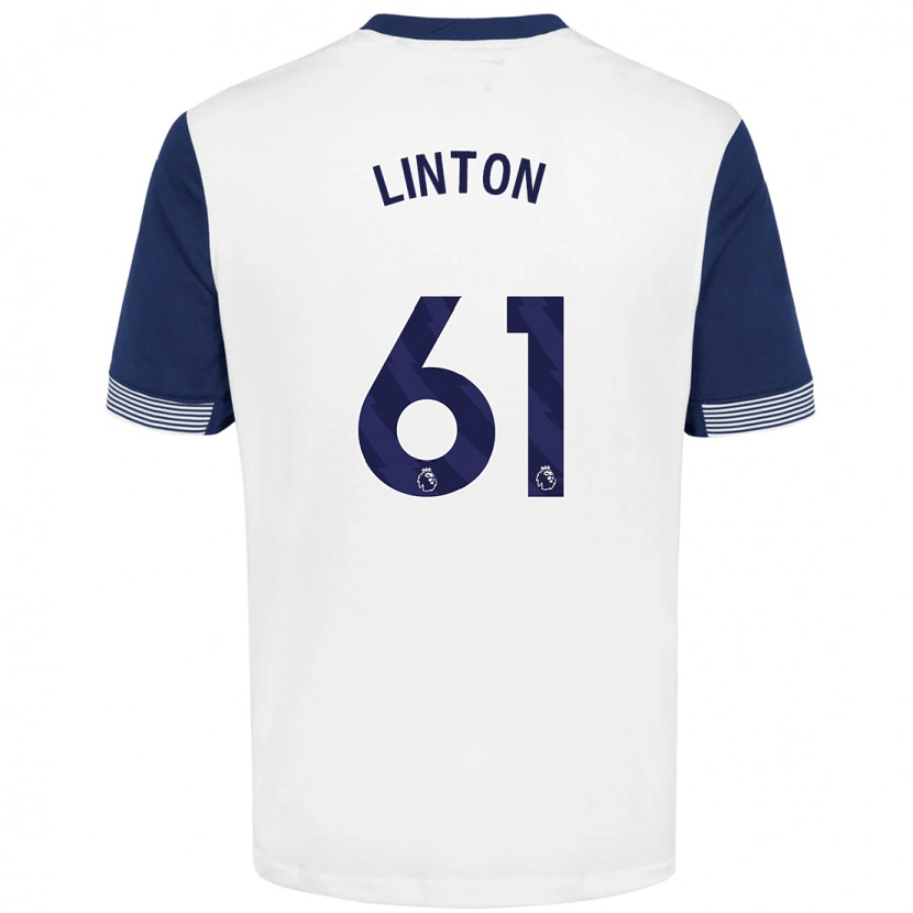 Danxen Kinder Jahziah Linton #61 Weiß Blau Heimtrikot Trikot 2024/25 T-Shirt